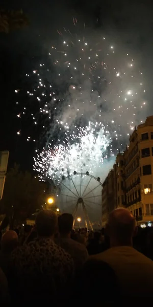 Pirotecnia Las Fiestas San Sebastin España — Foto de Stock