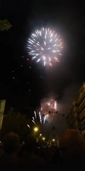 Feuerwerk Bei Den Festen Von San Sebastin Spanien — Stockfoto