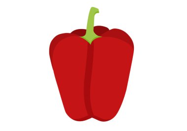 beyaz arkaplanda kırmızı biber.