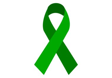 Ruh sağlığı günü için yeşil kravat.