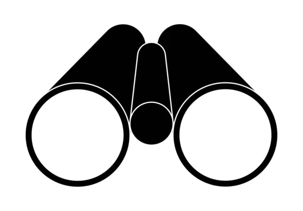 Schwarze Ikone Des Fernglases Auf Weißem Hintergrund — Stockvektor