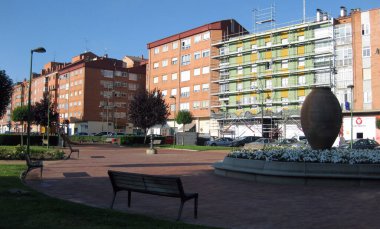 İspanya 'nın Burgos şehrinin sokakları.