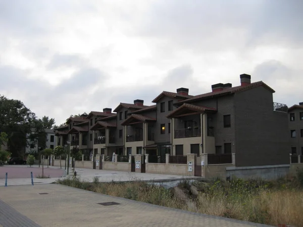 Casas Adosadas Estilo Moderno Otoño — Foto de Stock