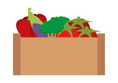 Bahçeden bir kutu taze sebze..