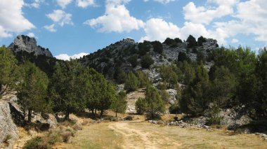 Dağ manzaralarından geçen yollar ve yollar.