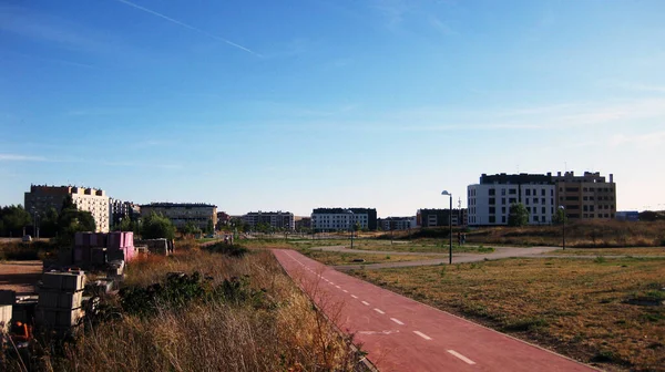 Cykelväg Genom Staden — Stockfoto