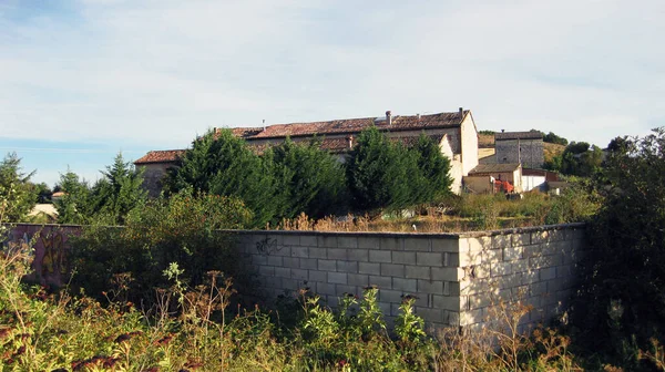 Fermes Dans Les Champs Cultivés — Photo