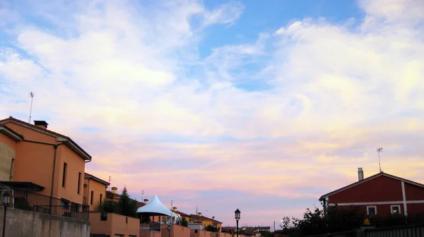 Cielo Púrpura Azul Atardecer — Foto de Stock