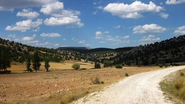 Caminos Senderos Que Atraviesan Paisajes Montaña — Foto de Stock