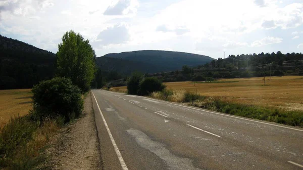 Routes Chemins Traversant Les Paysages Montagne — Photo