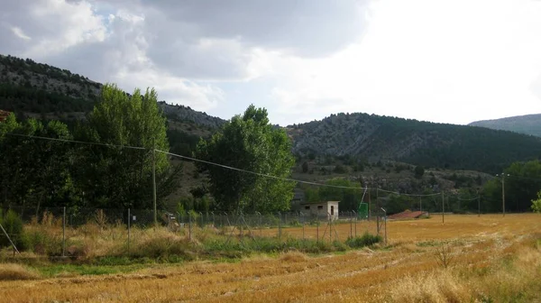 Spanya Nın Otlaklarıyla Dağlık Araziler — Stok fotoğraf