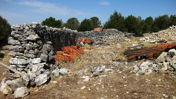 Eski Kırsal Evlerin Kalıntıları — Stok fotoğraf