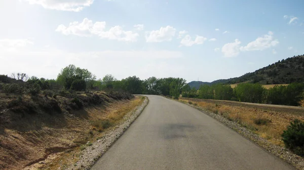 Routes Chemins Traversant Les Paysages Montagne — Photo