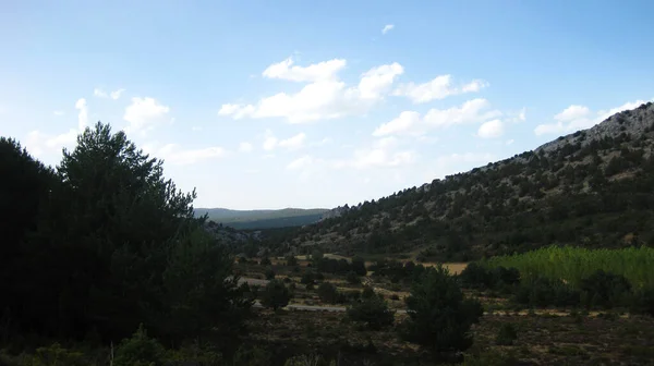 西班牙有草甸的高山景观 — 图库照片