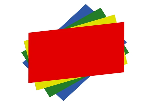 長方形の赤いスプラッシュまたは汚れ — ストックベクタ
