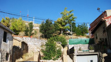 İspanya 'nın Pampliega kentinin sokakları.