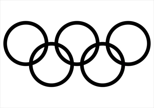 Beyaz arkaplanda Olimpiyat oyunları sembolü