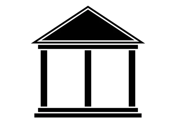 Чёрная Икона Греческого Храма — стоковый вектор