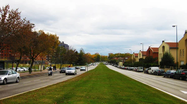 Вулиці Поганий Осінній День Погоди — стокове фото