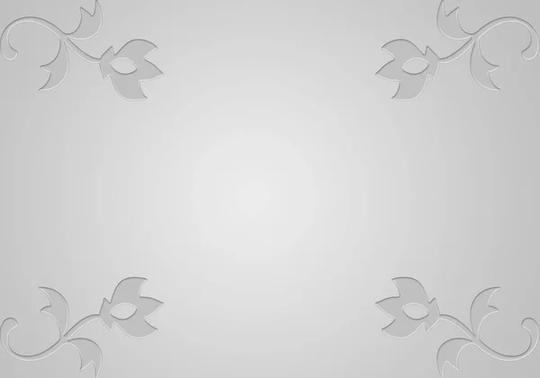 Silber Und Grau Floralen Hintergrund — Stockfoto