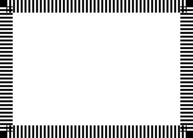 Frame in black and white stripes clipart