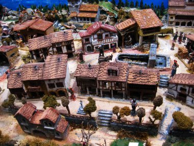 Beytüllahim 'in doğuşunun figürleri ve süslemeleri.