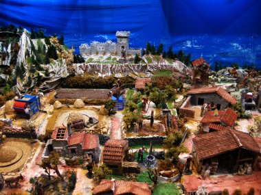 Beytüllahim 'in doğuşunun figürleri ve süslemeleri.