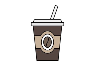 Beyaz arka planda saman olan kahve fincanı