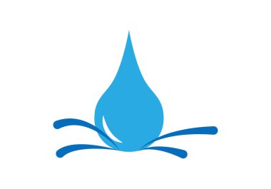 Su damlası düşüyor ve sıçrıyor.