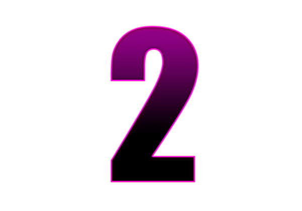 Siyahtan mor renge iki numara