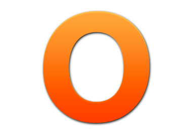 O harfi turuncu ve kırmızı renkte.