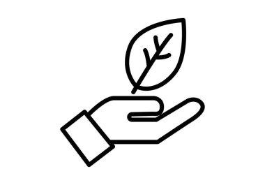 El yaprağının siyah simgesi