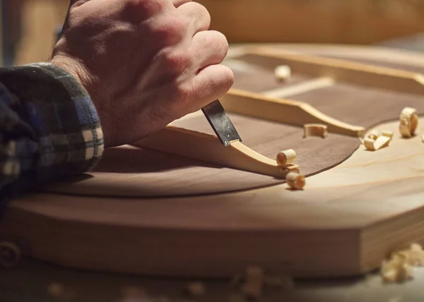 Klasik gitar yapma süreci.