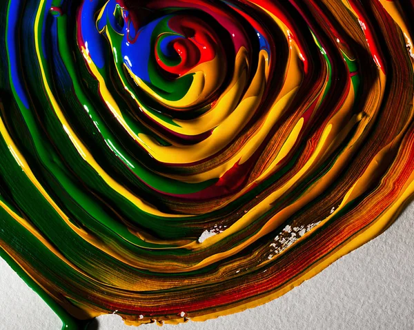 Wiele wielobarwne farby mieszane i rozłożone na papierze i tworzą wzór afrykańskiego słońca — Zdjęcie stockowe