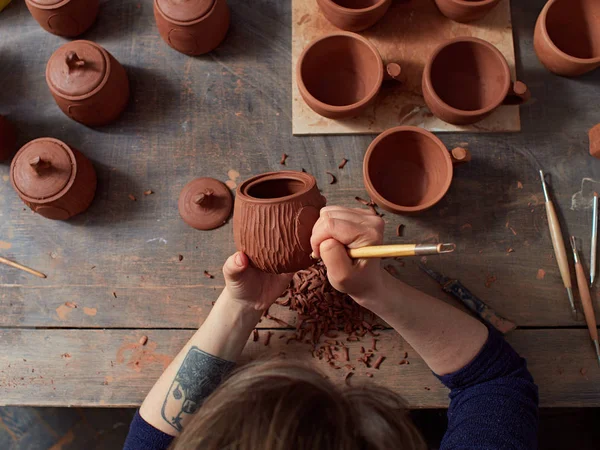 Potter at work — Stock Photo, Image