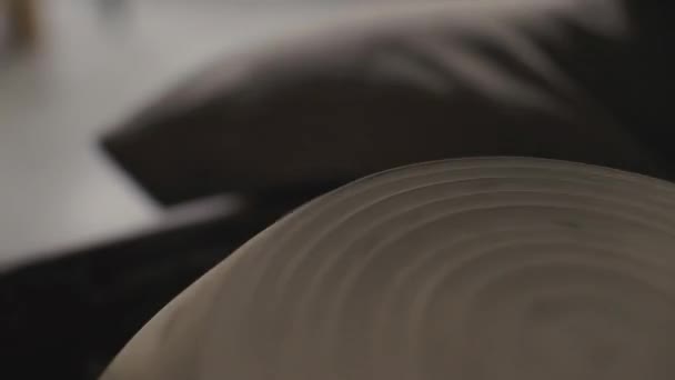 The production process in the pottery workshop of the potter. — Stock Video