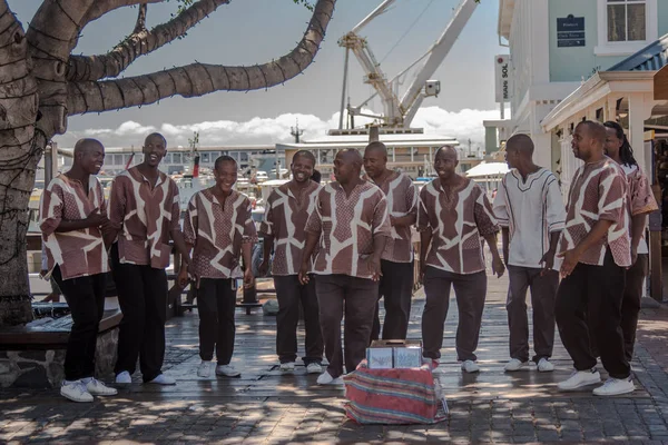 Victoria Alfred Waterfront Capetown África Sul Janeiro 2018 Cantores Apresentam — Fotografia de Stock