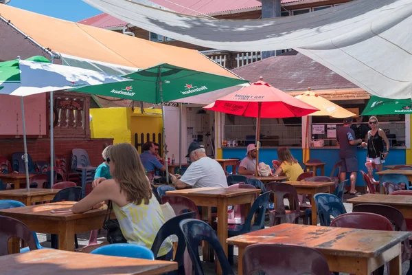 Gustavia Barths Abril 2018 Café Aire Libre Con Pequeñas Mesas —  Fotos de Stock