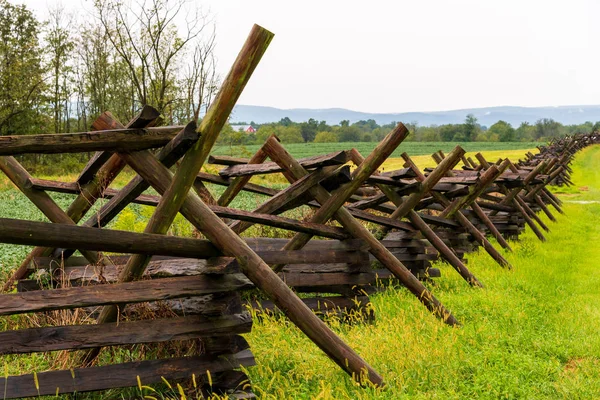 Ahşap çitler Gettysburg savaş hattı.