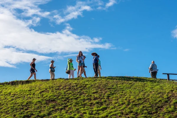 Turistas da Ilha de Páscoa — Fotografia de Stock
