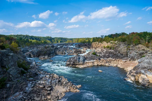 Great Falls Potomac Waterfall in Fairfax Virginia — Stock Photo, Image