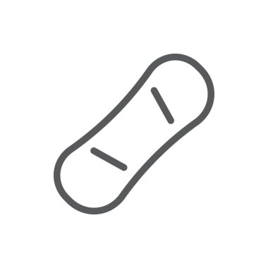 Beyaz arka plan üzerinde izole snowboard line simge düzenlenebilir vuruşlu - mevsimlik aktif eğlence ve tatil kavramı Anahat vektör çizim için karda kayma için aşırı kış spor donatımı.