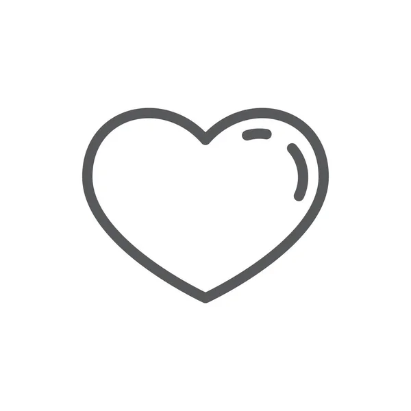 Szív Vonal Ikon Szerkeszthető Stroke Romantikus Szimbólumát Gyönyörű Szív Forma — Stock Vector