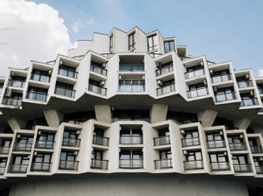 Sovyet sanatoryum Druzhba veya Kurpaty yükseklikten Kırım'Karadeniz kıyısında
