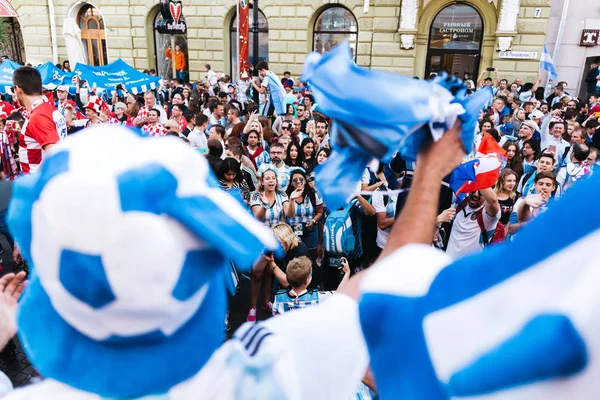 Nizhny Novgorod, Rusya Federasyonu - Haziran, 2018 - Dünya Kupası 2018, Arjantinli hayranları
