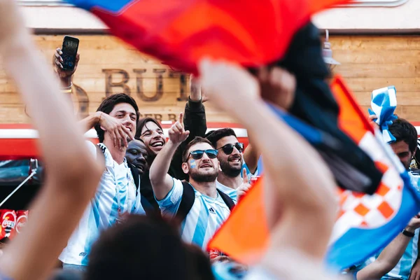 Nizhny Novgorod, Rusya Federasyonu - Haziran, 2018 - Dünya Kupası 2018, Arjantinli hayranları