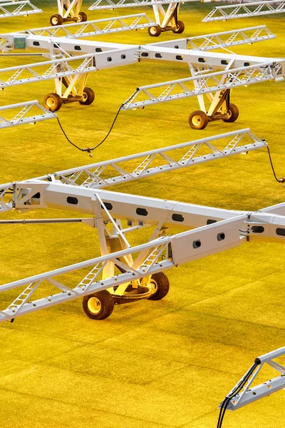 Artificial light system for growing lawns on football stadiums