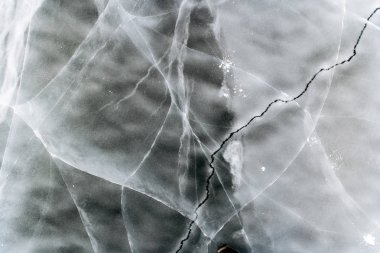 Doku ve desen donmuş buz çatlaklar.