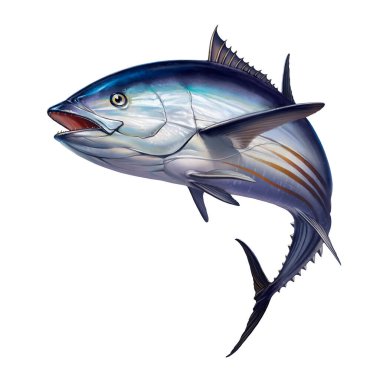 Çizgili ton balığı, Skipjack Tuna, Katsuwonus pelamis.