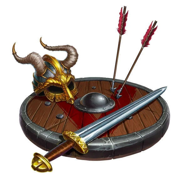 Denizdeki çizgili kılıçbalığı, balık kılıcı. Gerçekçi izole bir illüstrasyon. Balık yelkenlisi hızlı bir yırtıcıdır..